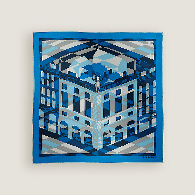 Faubourg en Perspective pocket square 45 | Hermès Mainland China